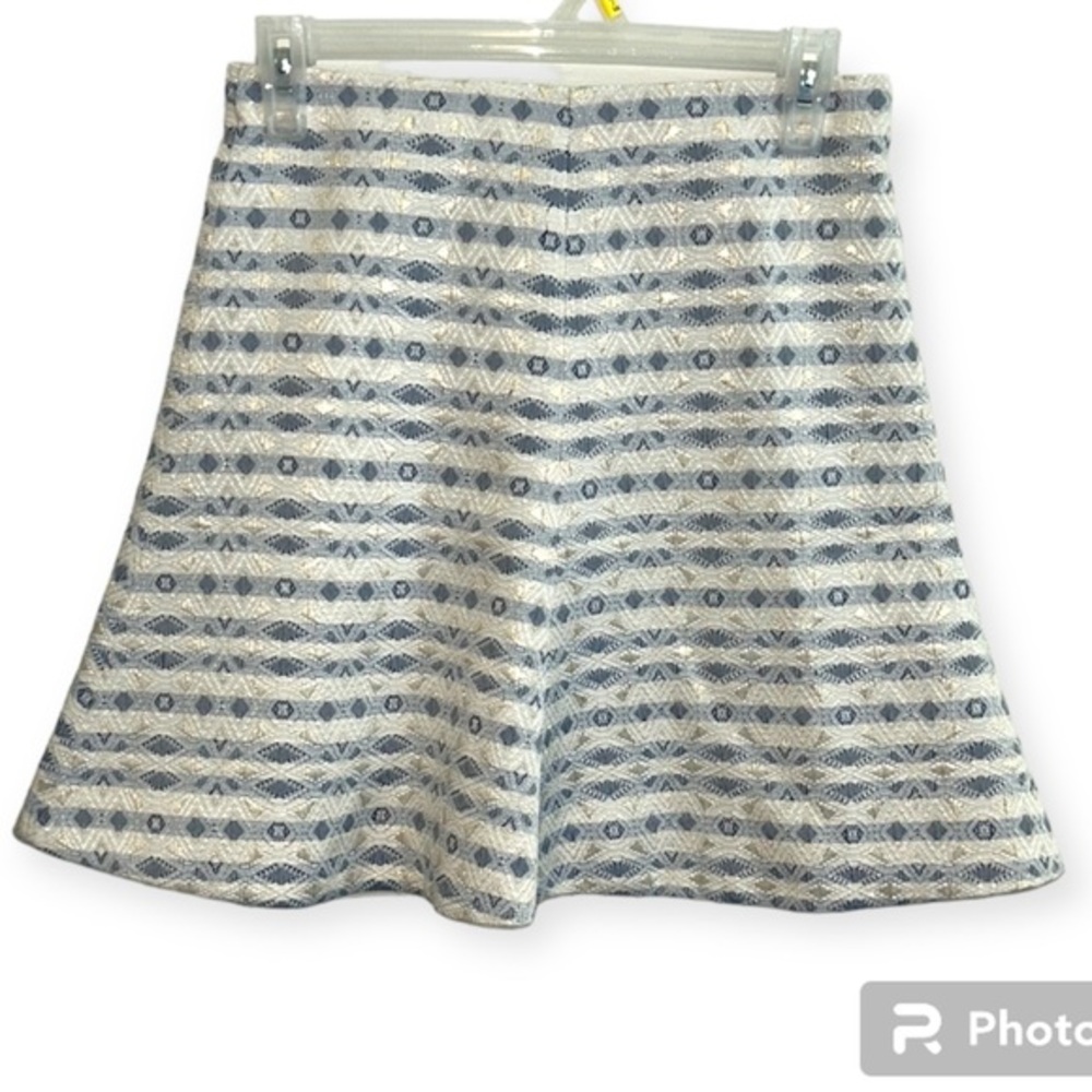 J crew women’s jacquard‎ flare skirt size 00